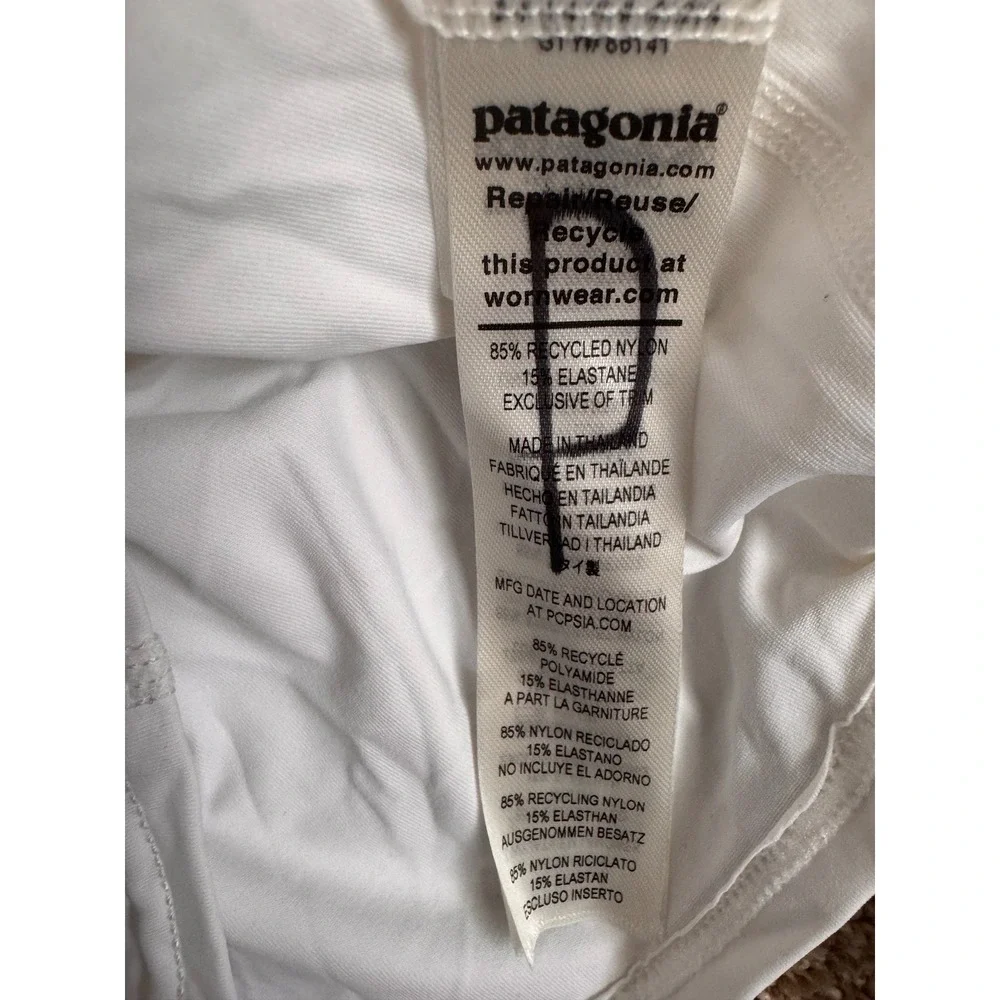 Patagonia Mens XS Long-Sleeved R0 Surf Top‎ White Rashguard UPF 50 86141  NWOT